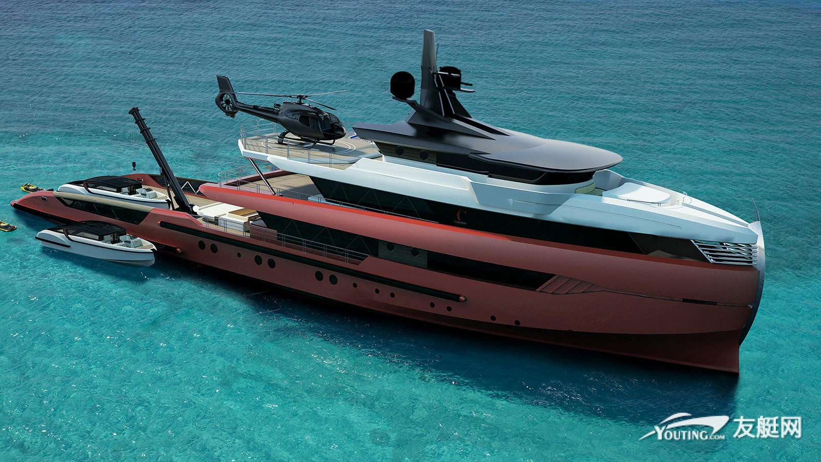 argo 是设计师 ken freivokh 为意大利船厂 rossinavi 设计的一艘非常